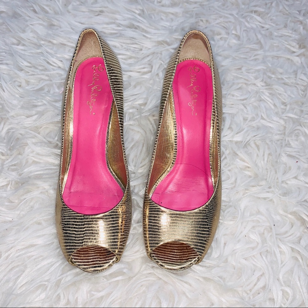 Lilly Pulitzer Resort Chic Peep Toe Wedge Sandals